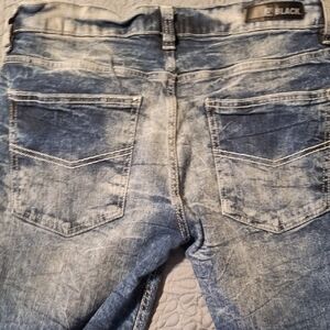 Black Label Men's Skinny Jeans - Blue and White
